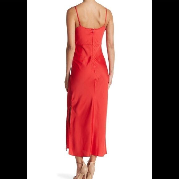 Taylor Midi Slip Midi Dress, Holiday/Christmas Party Dress, Red, Size 10, NWT - Picture 3 of 13